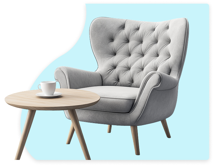 Кресло и стол